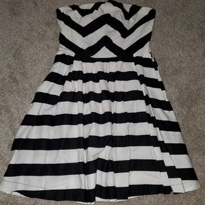 Black & white striped dress